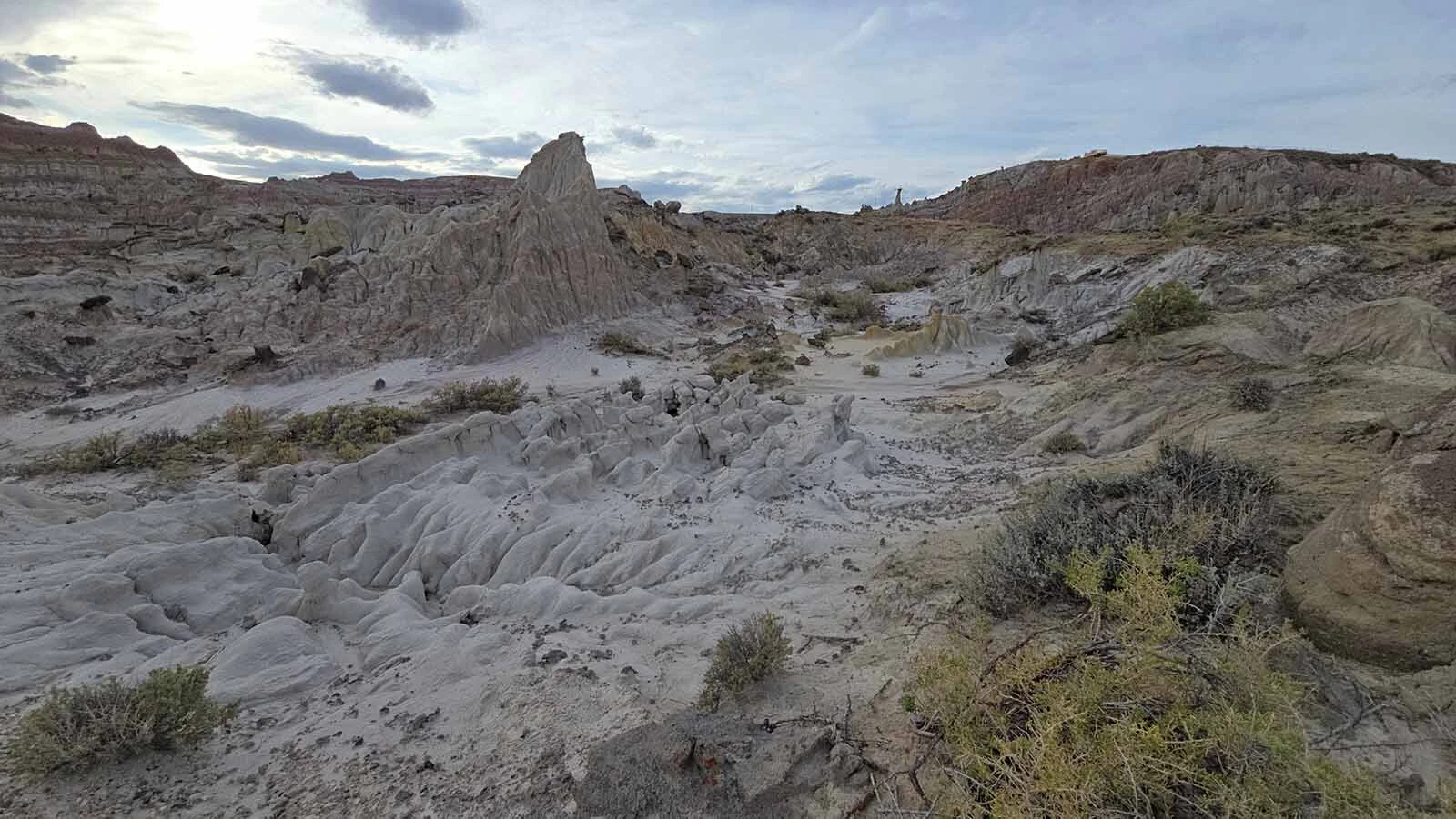 Wind, water and time have carved odd shapes into Hell's Half Acre, 40 miles West of Casper.