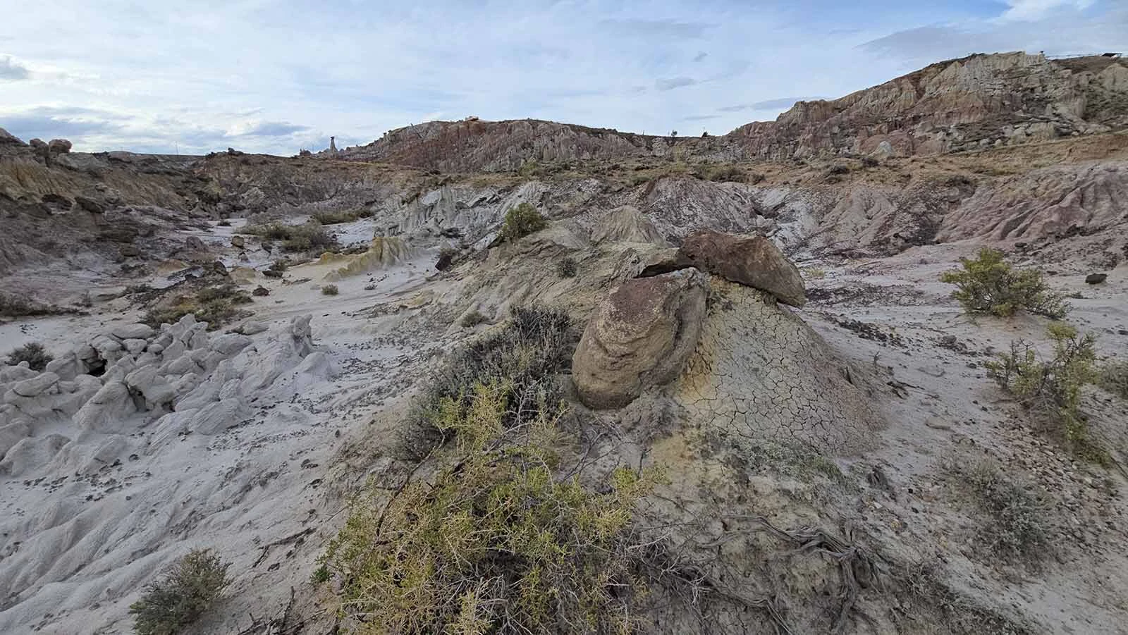 Wind, water and time have carved odd shapes into Hell's Half Acre, 40 miles West of Casper.
