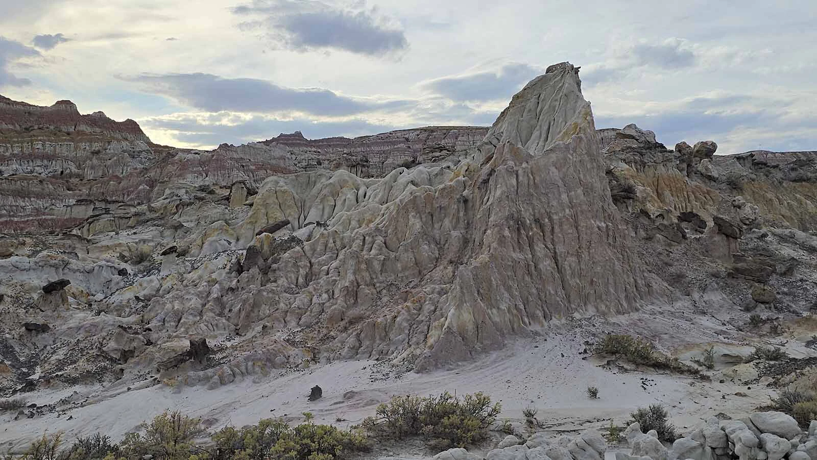 Wind, water and time have carved odd shapes into Hell's Half Acre, 40 miles West of Casper.