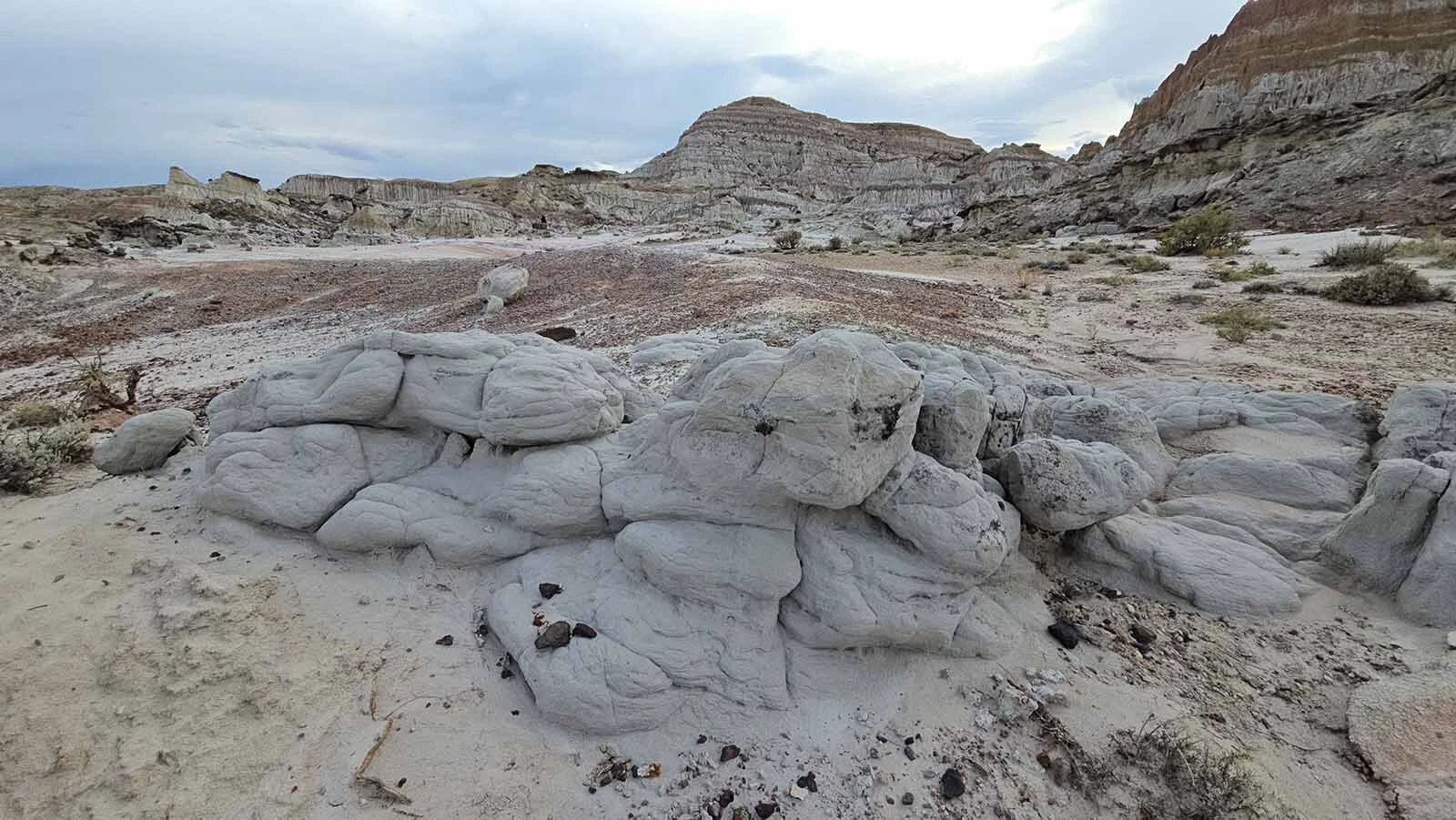Wind, water and time have carved odd shapes into Hell's Half Acre, 40 miles West of Casper.