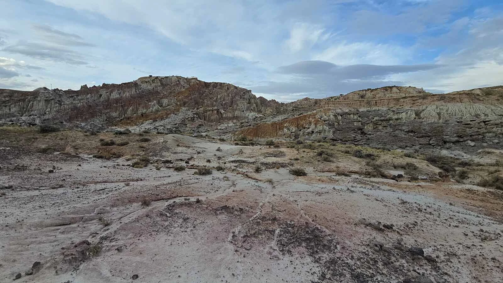 Wind, water and time have carved odd shapes into Hell's Half Acre, 40 miles West of Casper.