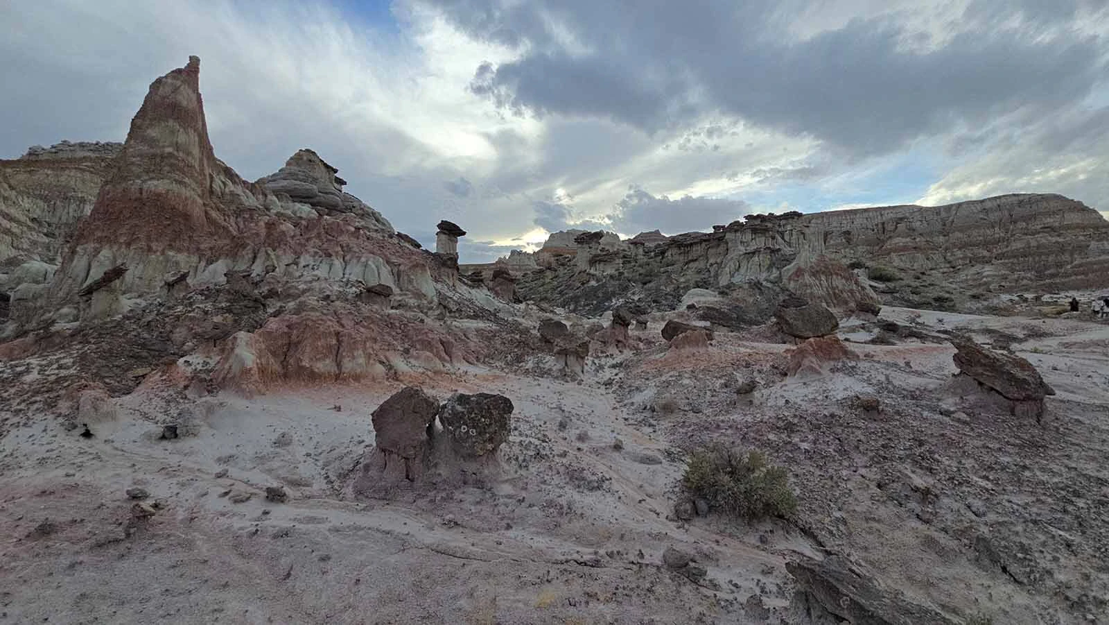 Wind, water and time have carved odd shapes into Hell's Half Acre, 40 miles West of Casper.