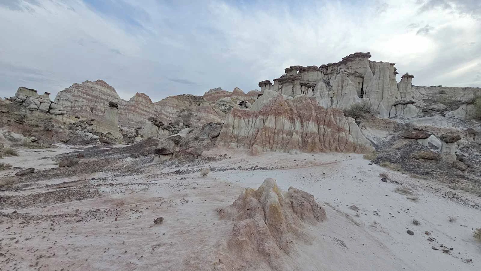 Wind, water and time have carved odd shapes into Hell's Half Acre, 40 miles West of Casper.