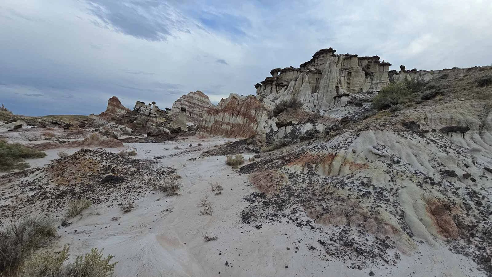 Wind, water and time have carved odd shapes into Hell's Half Acre, 40 miles West of Casper.
