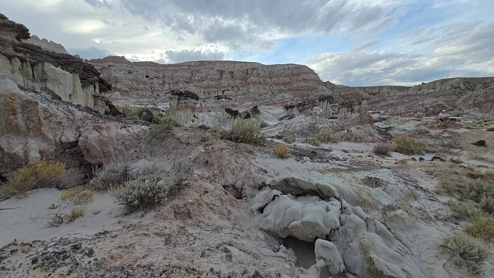 Wind, water and time have carved odd shapes into Hell's Half Acre, 40 miles West of Casper.