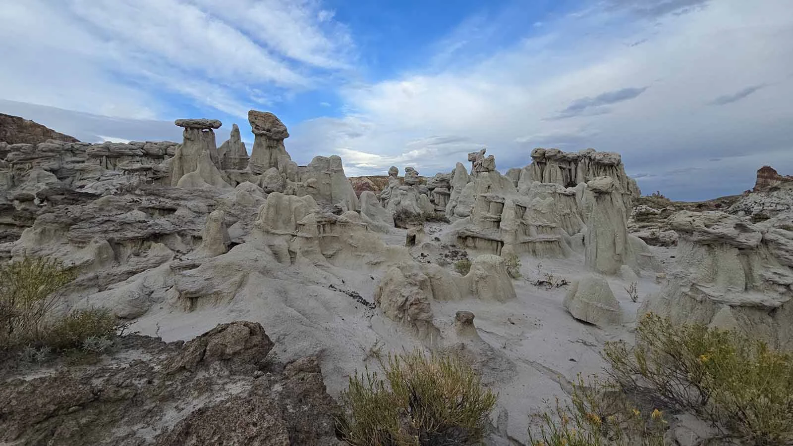 Wind, water and time have carved odd shapes into Hell's Half Acre, 40 miles West of Casper.