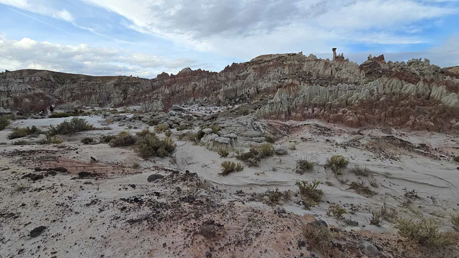 Wind, water and time have carved odd shapes into Hell's Half Acre, 40 miles West of Casper.