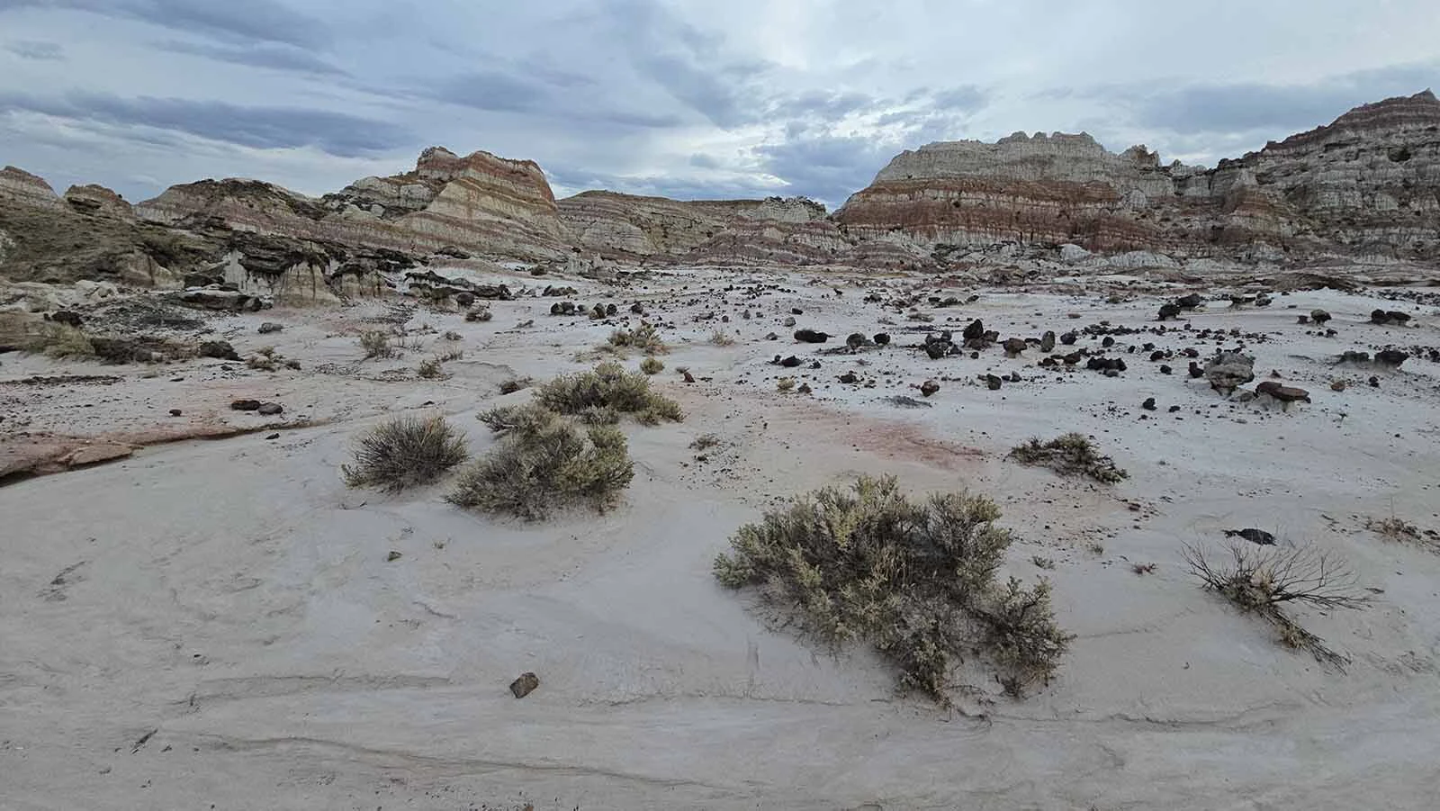 Wind, water and time have carved odd shapes into Hell's Half Acre, 40 miles West of Casper.