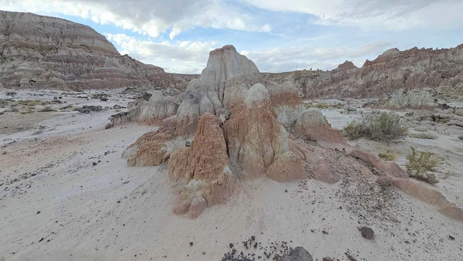 Wind, water and time have carved odd shapes into Hell's Half Acre, 40 miles West of Casper.