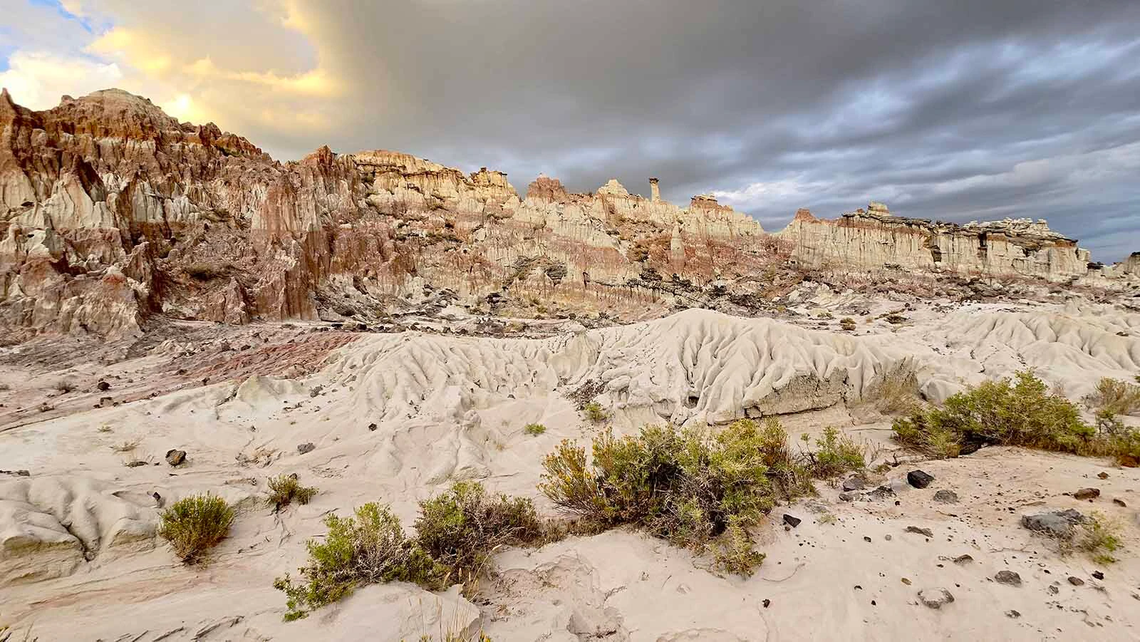 Wind, water and time have carved odd shapes into Hell's Half Acre, 40 miles West of Casper.