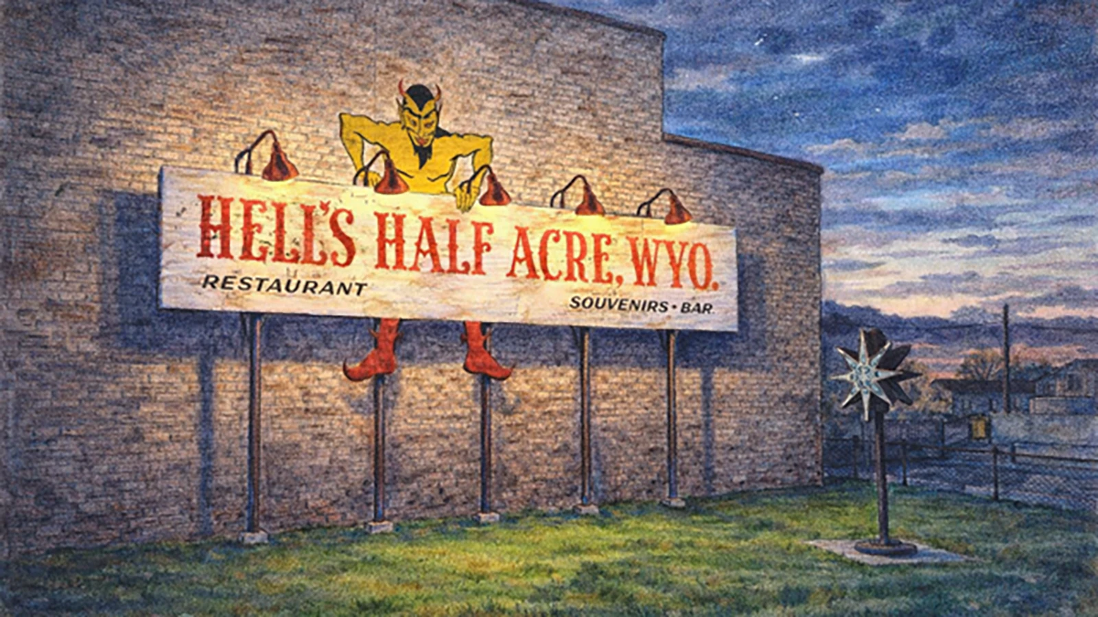 A rendering of how Casey Gillum is envisioning his sign looking once he has restored it. He plans for the sign to sit a little lower to the ground than shown.