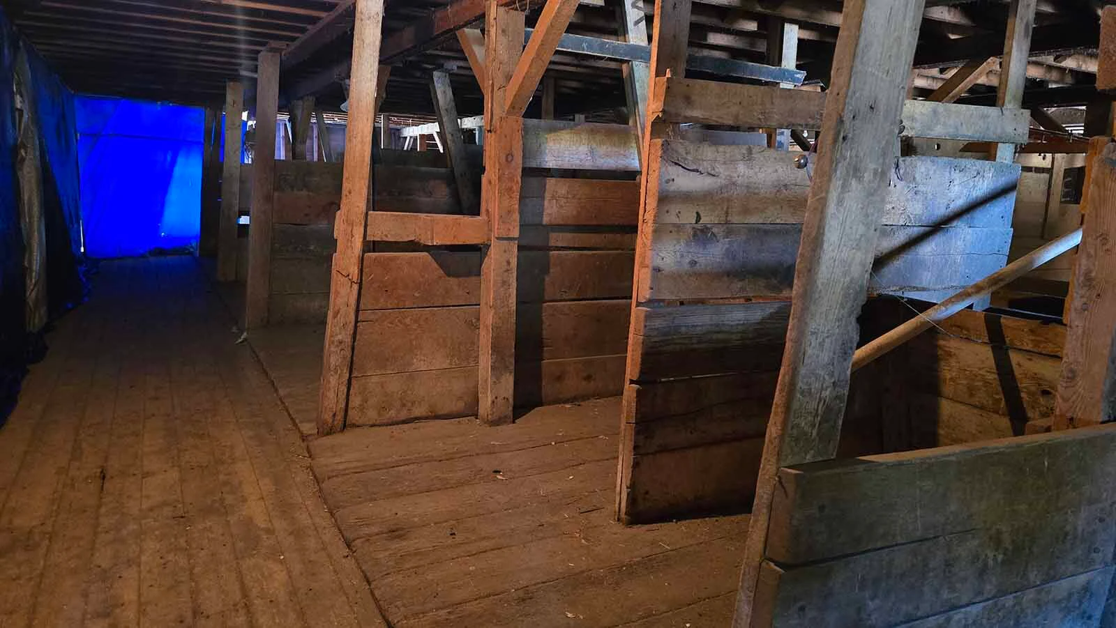 Inside the horse barn at the historic Wyoming Hereford Ranch.