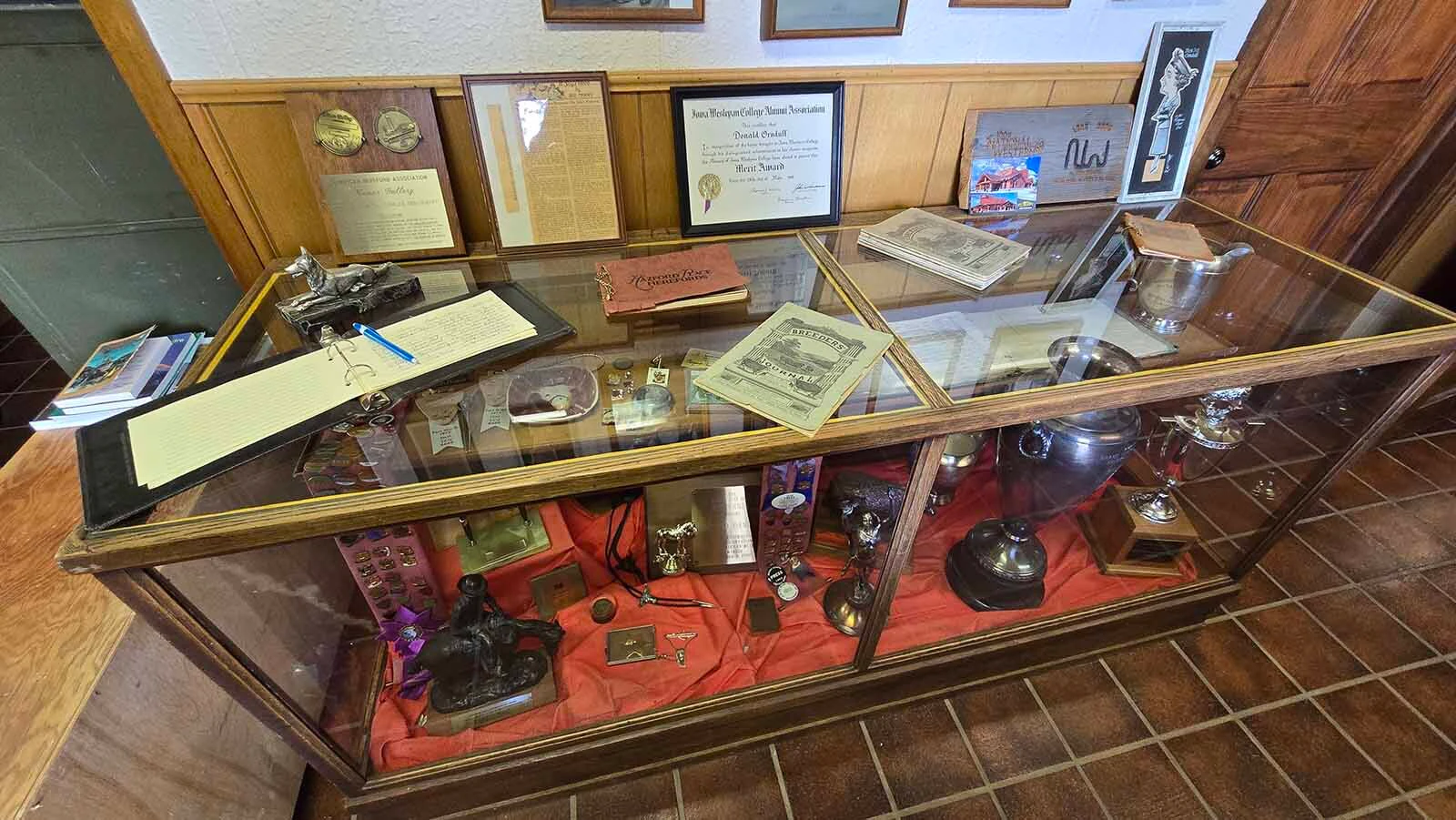 Artifacts inside the library at Wyoming Hereford Ranch.