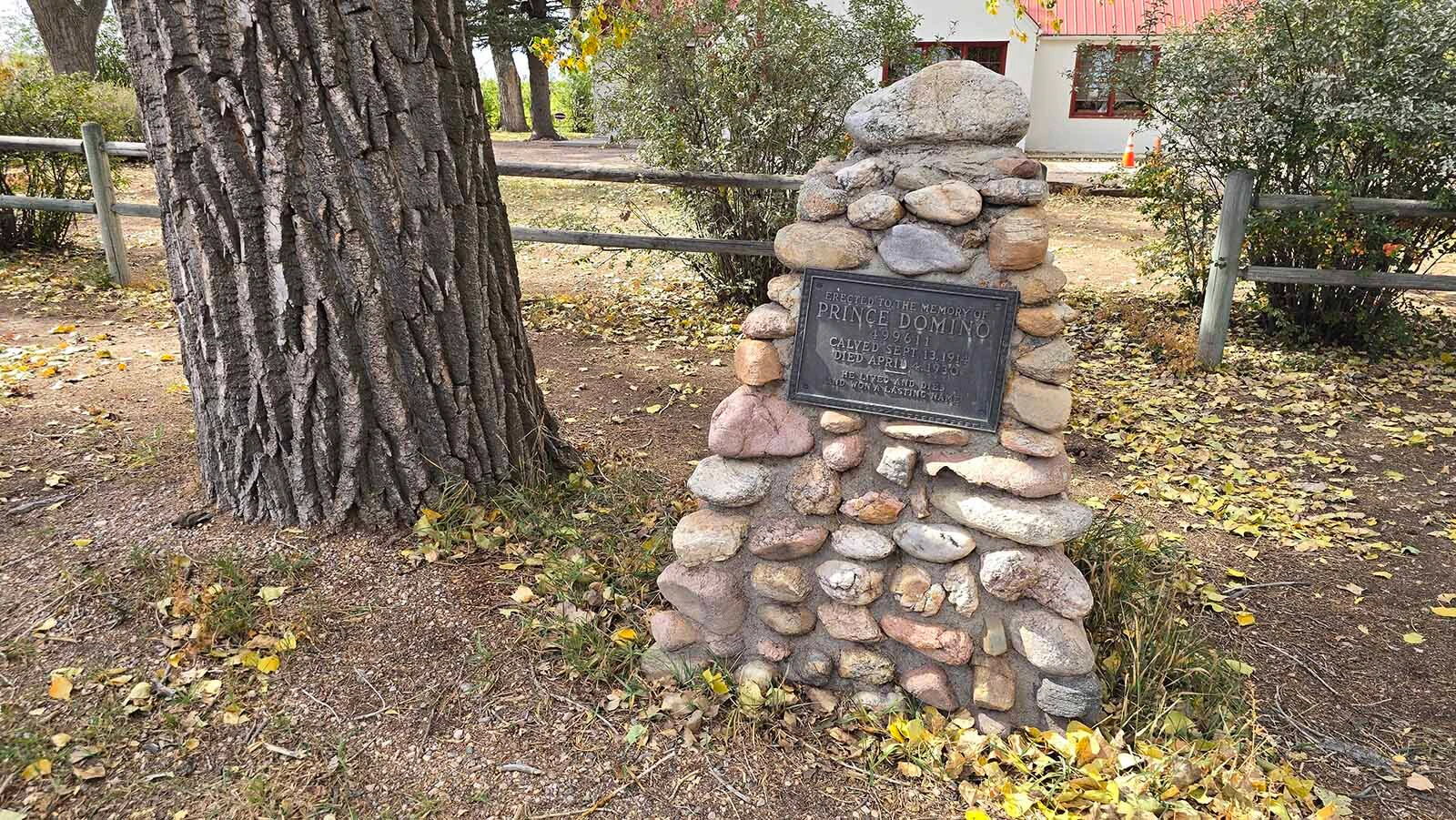 One of two monuments to important bulls who lived at the Wyoming Hereford Ranch, which is the nation’s oldest continuously registered livestock operation.