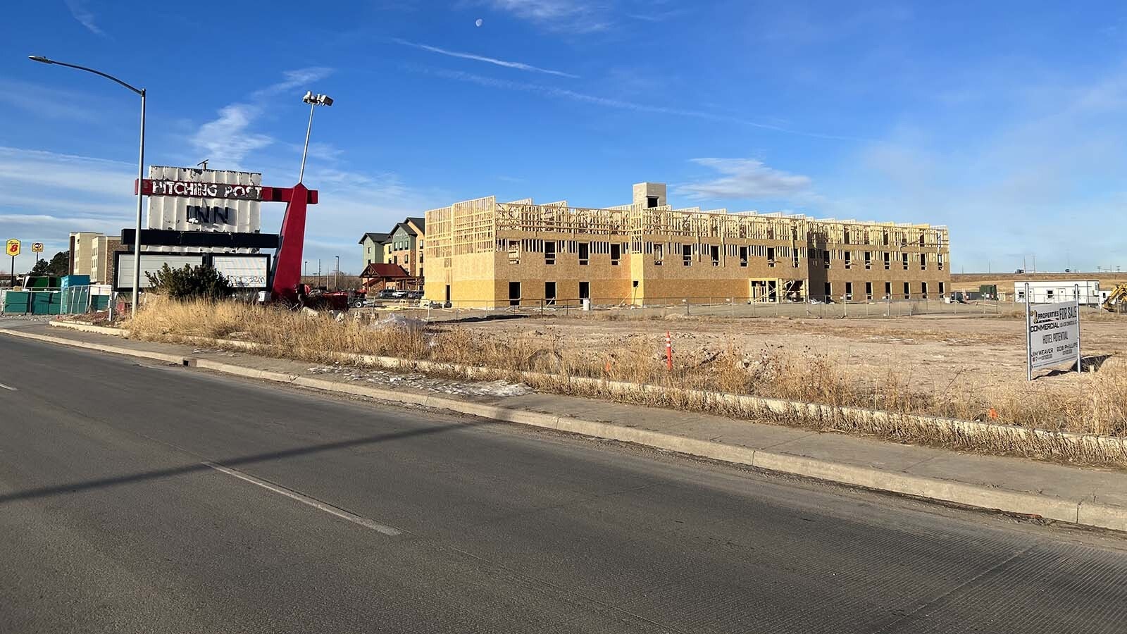 Work is progressing on one of two new hotels on the site of the historic Hitching Post Inn in Cheyenne.