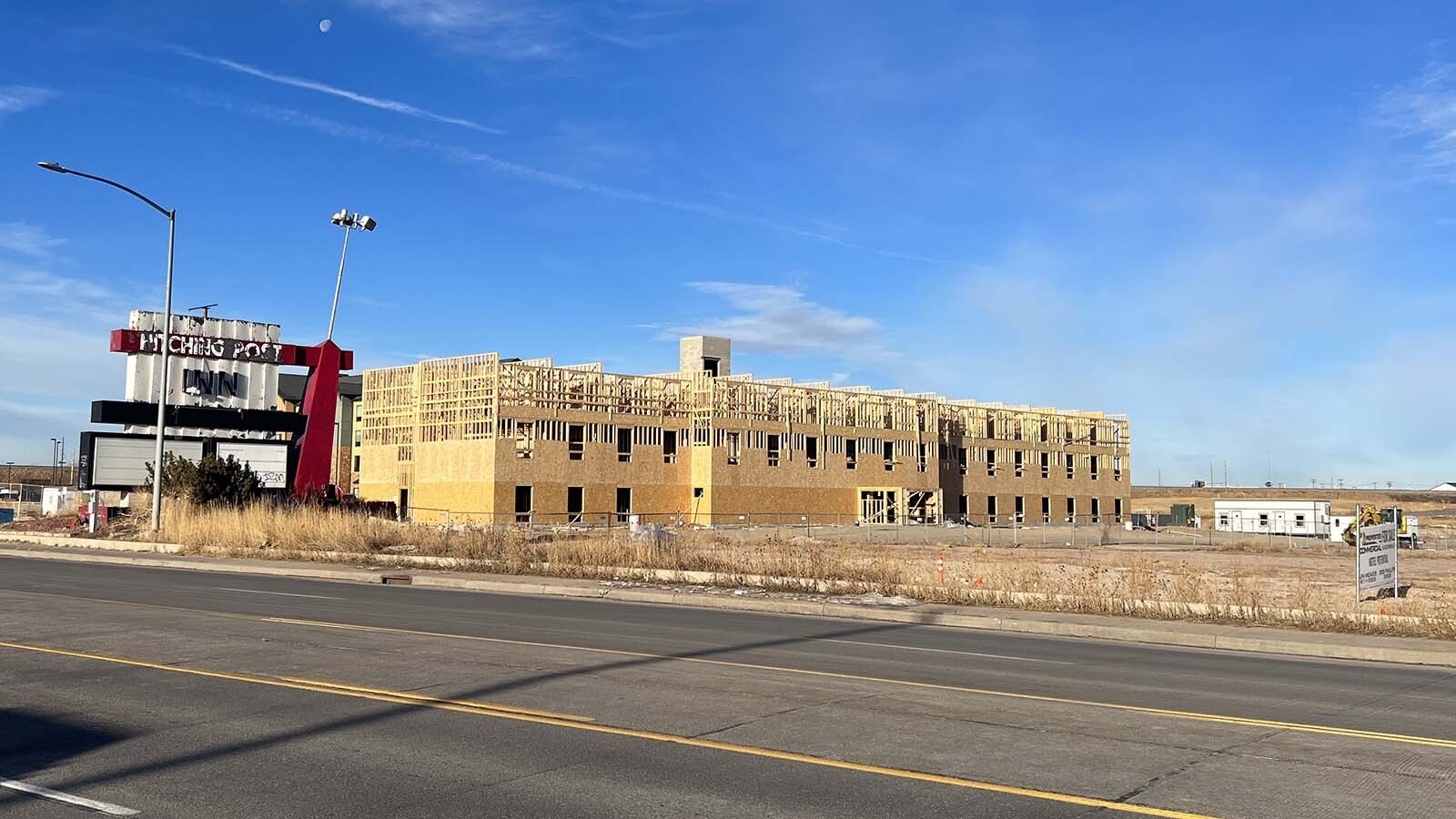 Work is progressing on one of two new hotels on the site of the historic Hitching Post Inn in Cheyenne.