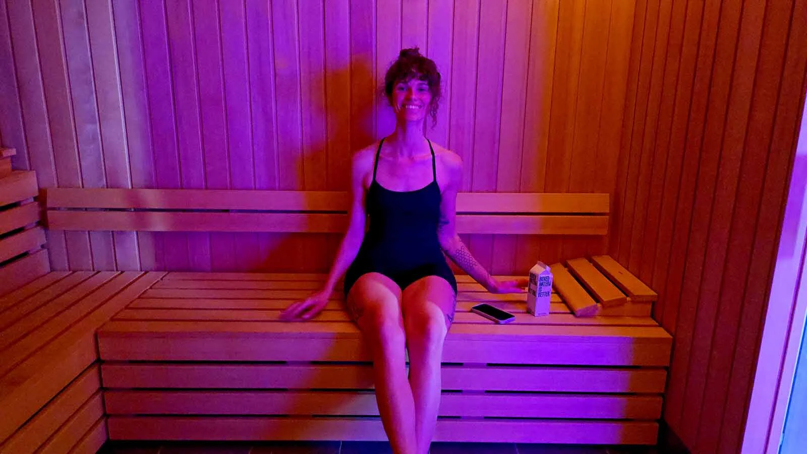 Devin Bailey explains the thermal journey from 175-degree sauna to 52-degree cold plunge.
