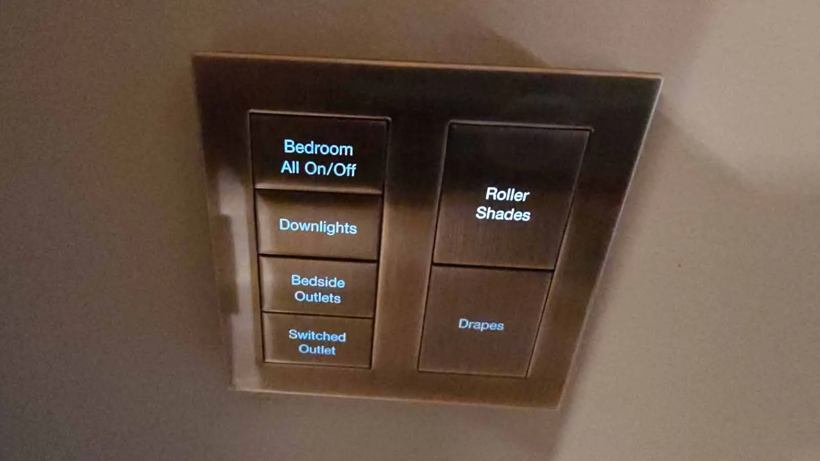One switch controls the lights in the entire residence.