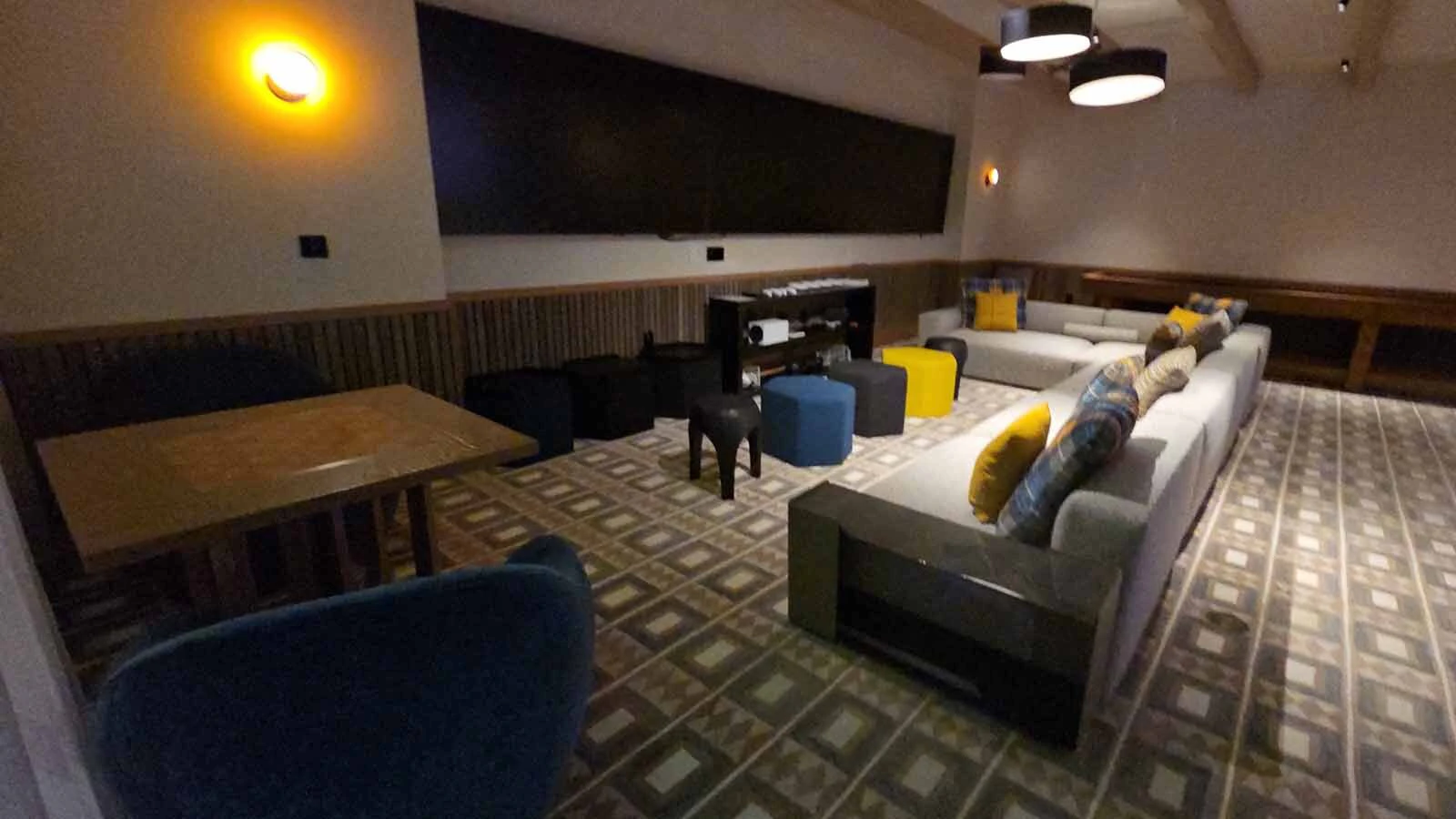 A recreation area inside Hoback Club.