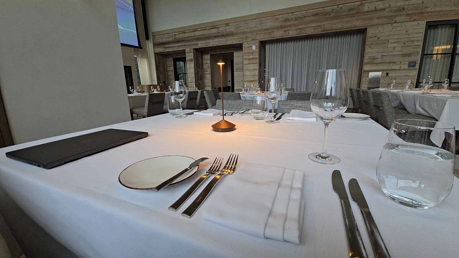 Inside the dining room at the Hoback Club.