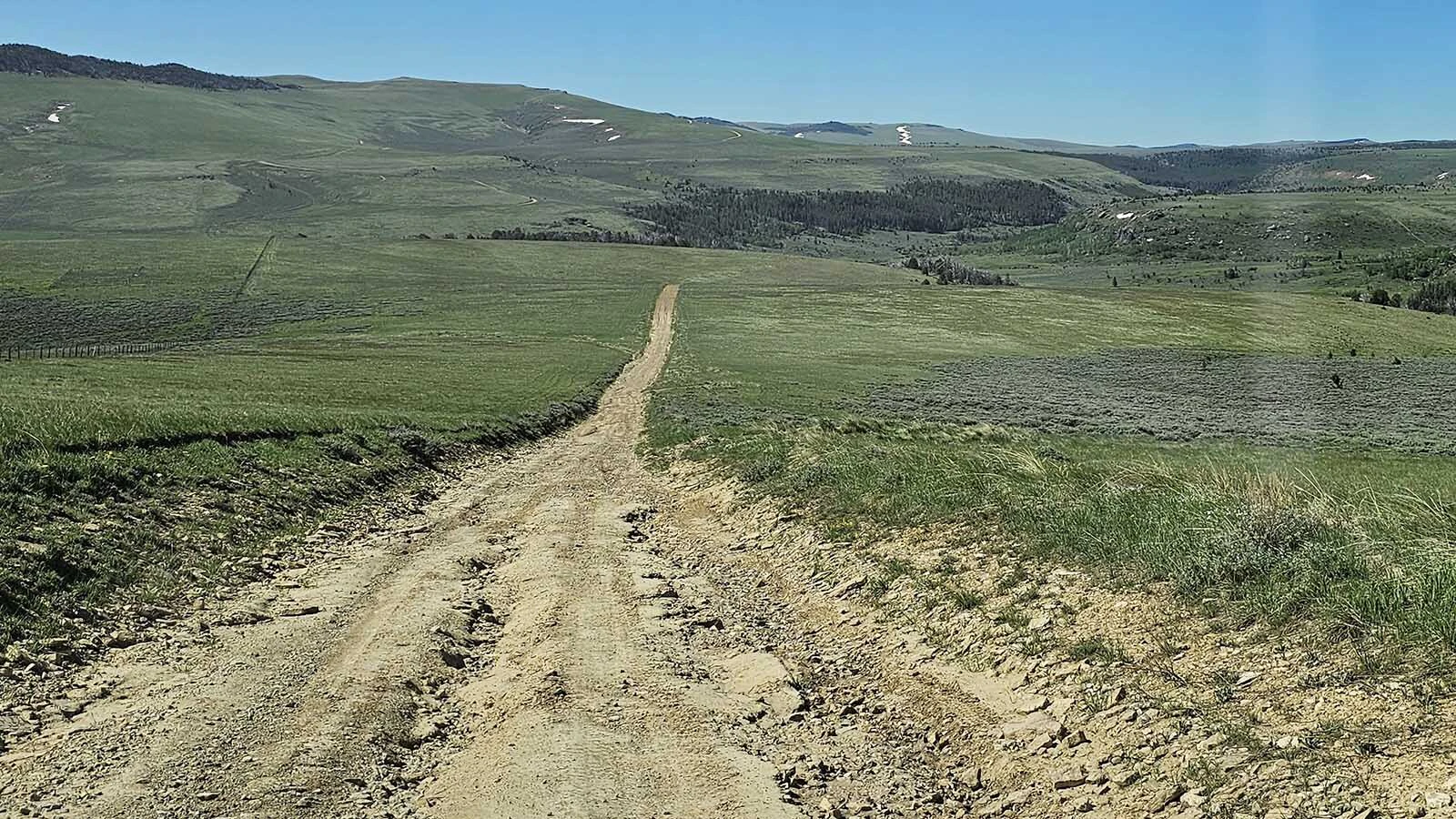The "road" that takes people to the Hole in the Wall is at times little more than a dry creek bed, eventually dwindling down to a two track that has tufts of grass standing nearly as tall as the truck's hood.