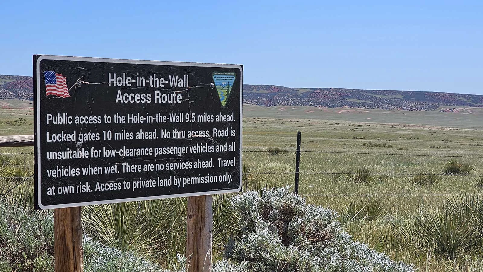 The Hole in the Wall access route is remote and difficult to find without a private guide like Clay Gibbons, but there is a public foot trail to it.