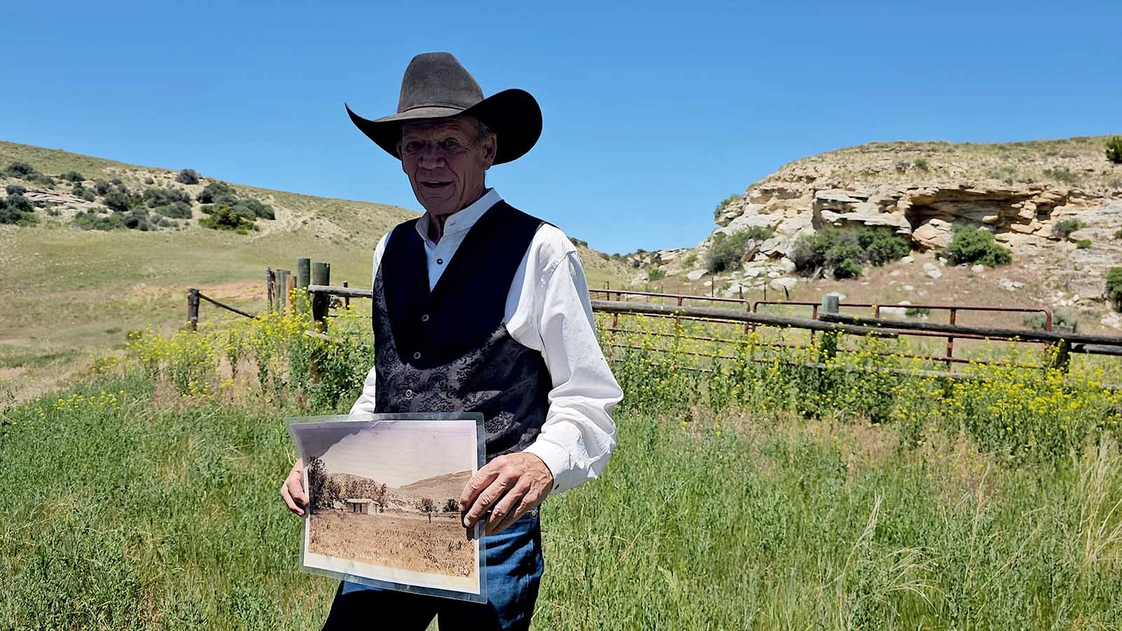 Clay Gibbons has found the exact spot where this historical photo was taken. One of the things he has tour participants do is stand in that spot and take their own photo of what is there now.
