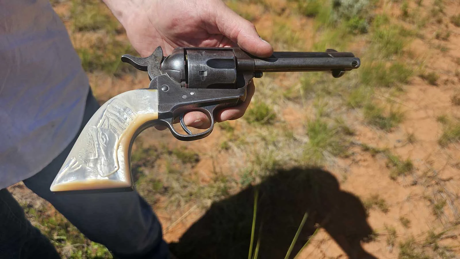 This pearl-handled revolver is from the same era as Butch Cassidy.