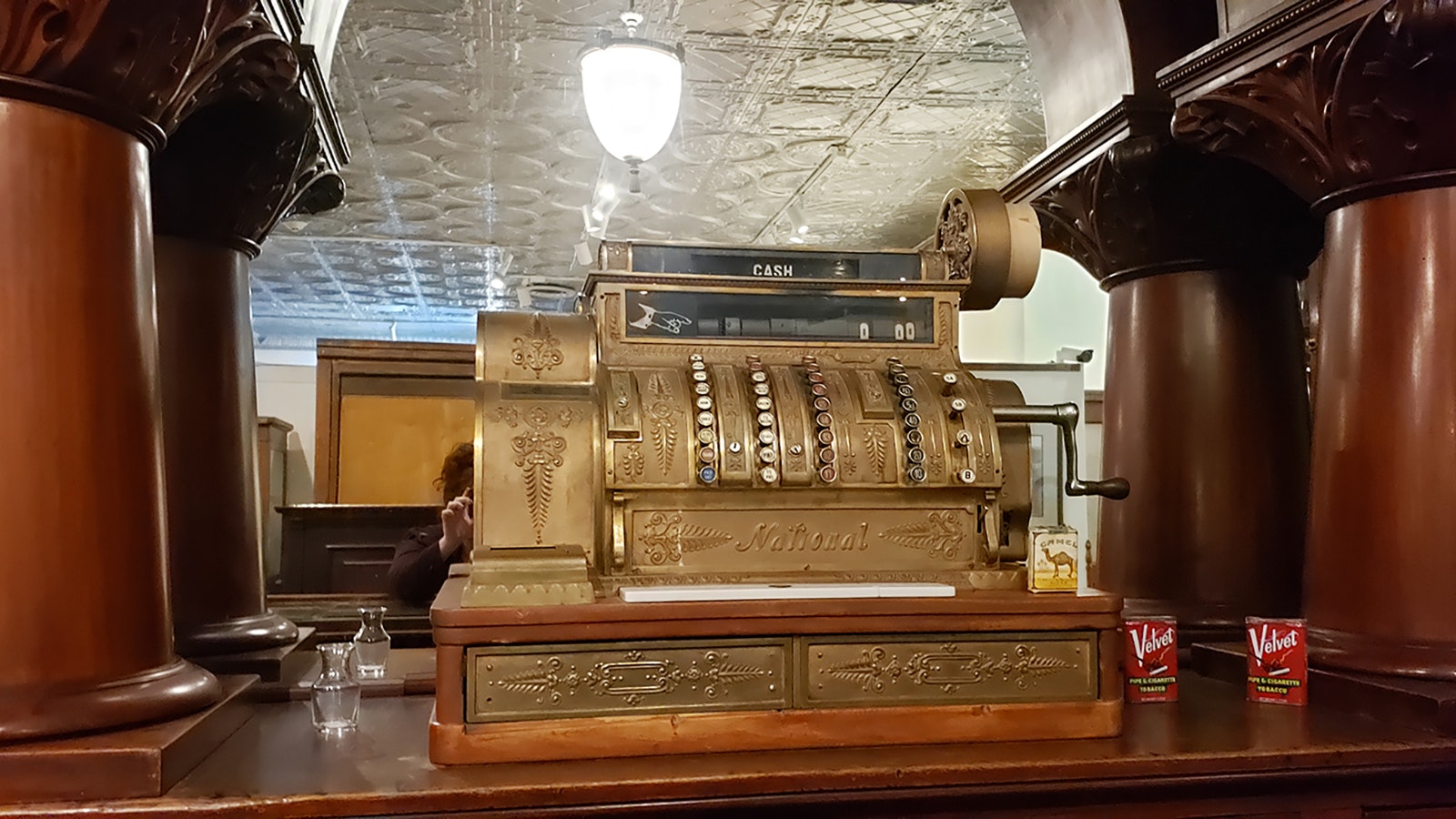 A cash register like one that would have been in the Hole in the Wall Bar.