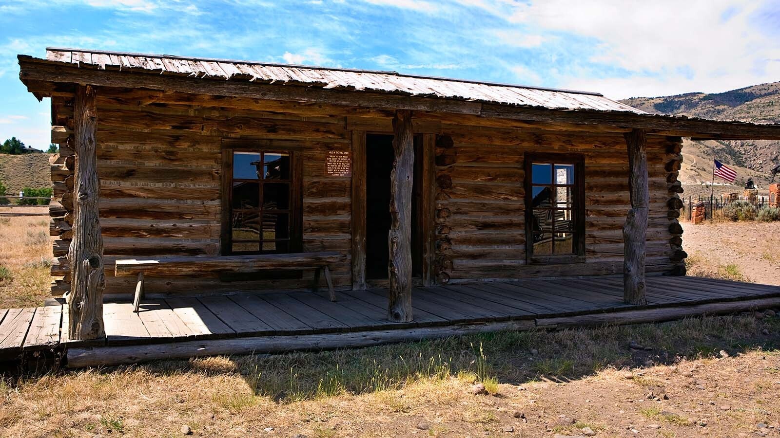 Hole in the Wall Gang cabin, which is now preserved in Cody, Wyoming, at Old Trail Town.