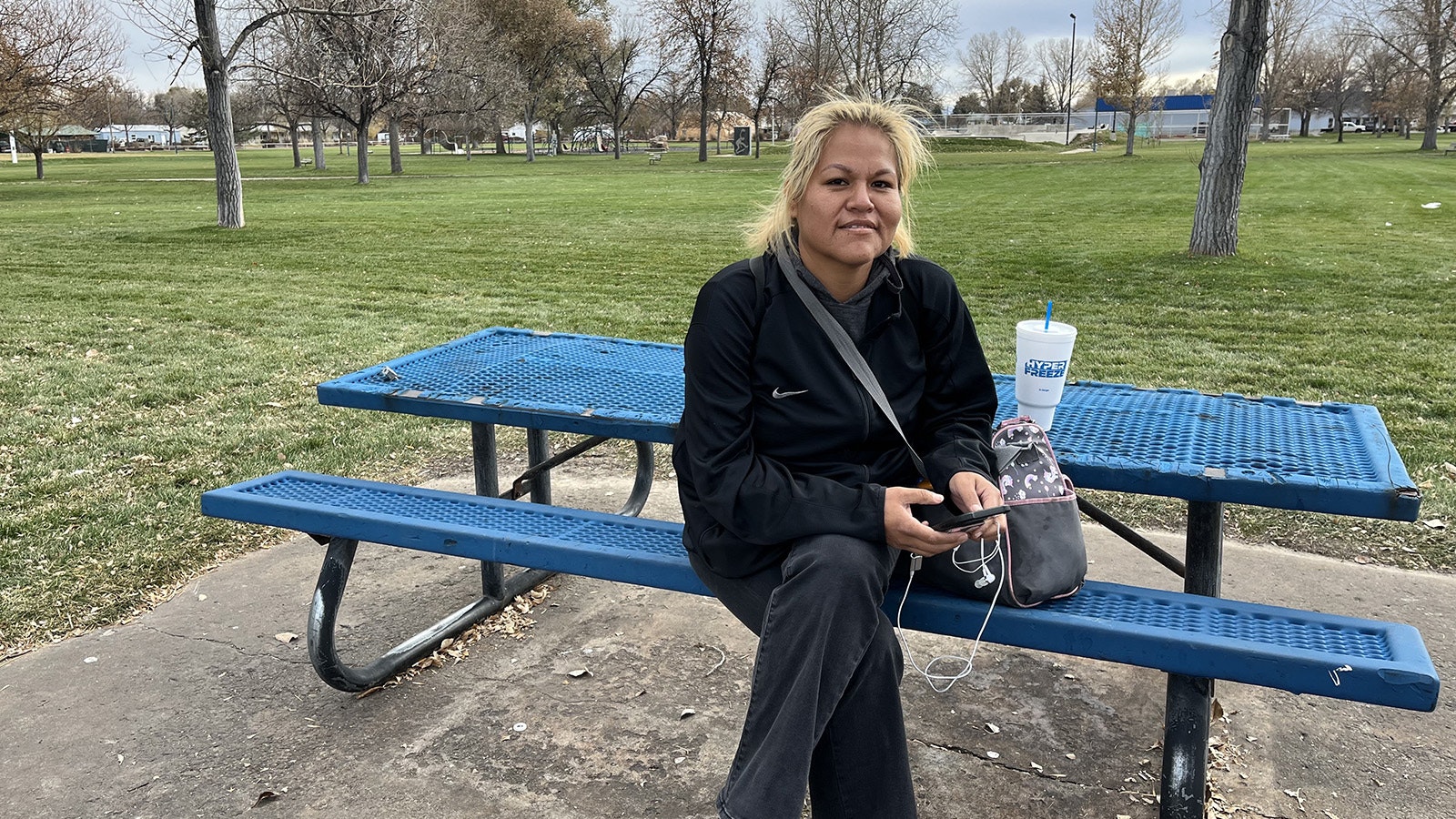 Kristen Lee is one of the few in Riverton's City Park who said she doesn't currently have a home.