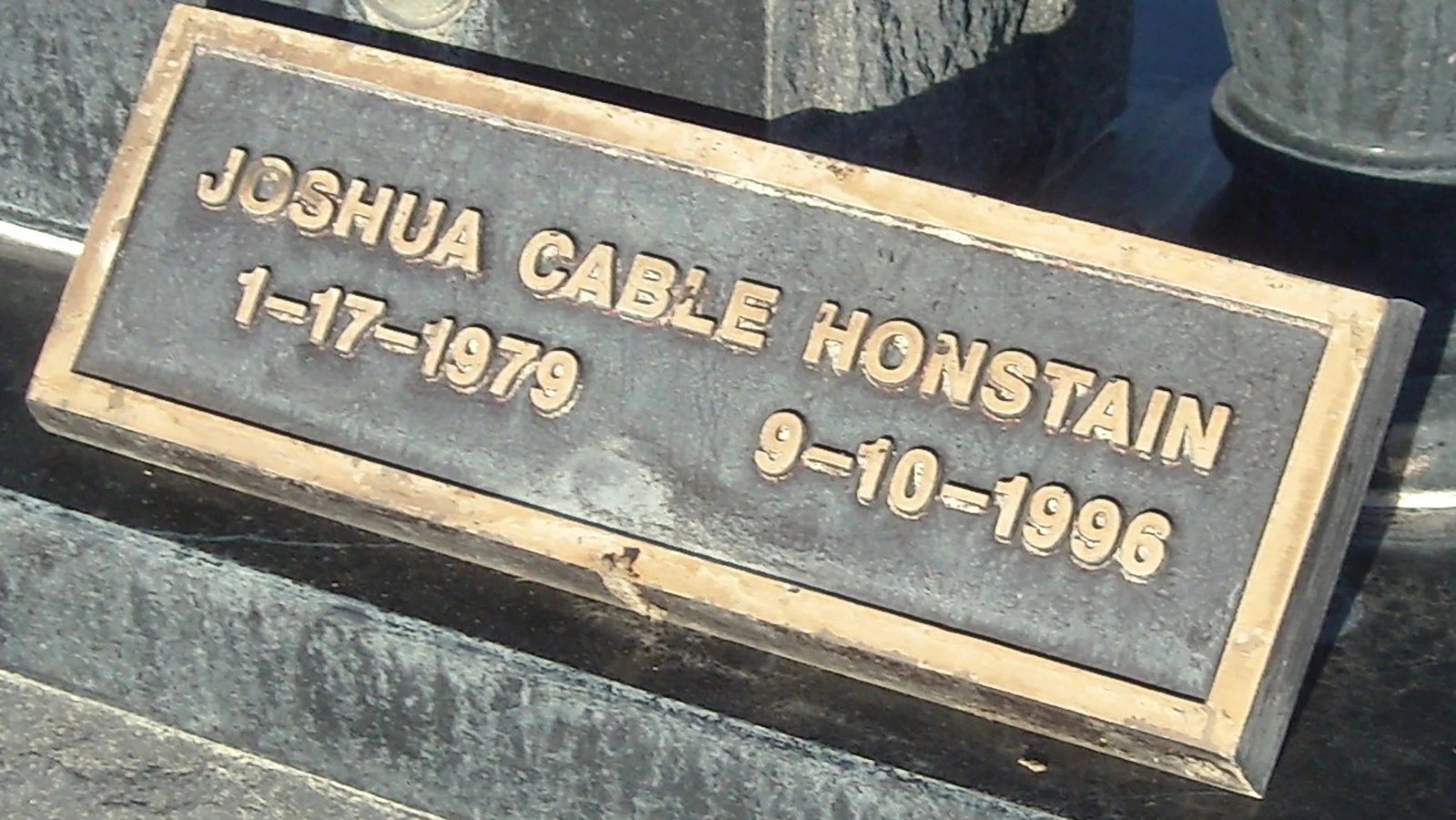 The marker for Joshua Honstain shows he was only 17 when he died.