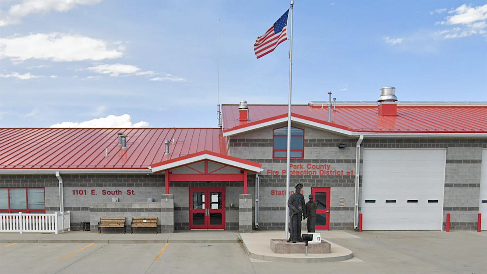 The sculpture of “The Volunteer” was included in the plans and design for the current fire station in Powell.