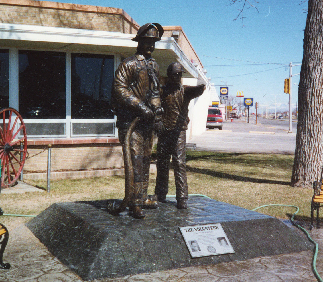 “The Volunteer” was first placed at Powell’s old fire station.