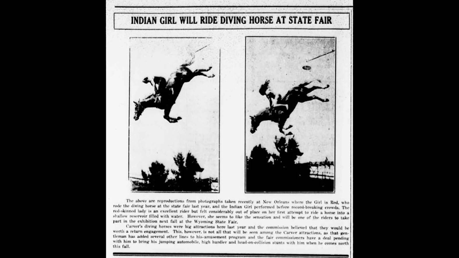 Wyoming state fair advertisement from 1918.