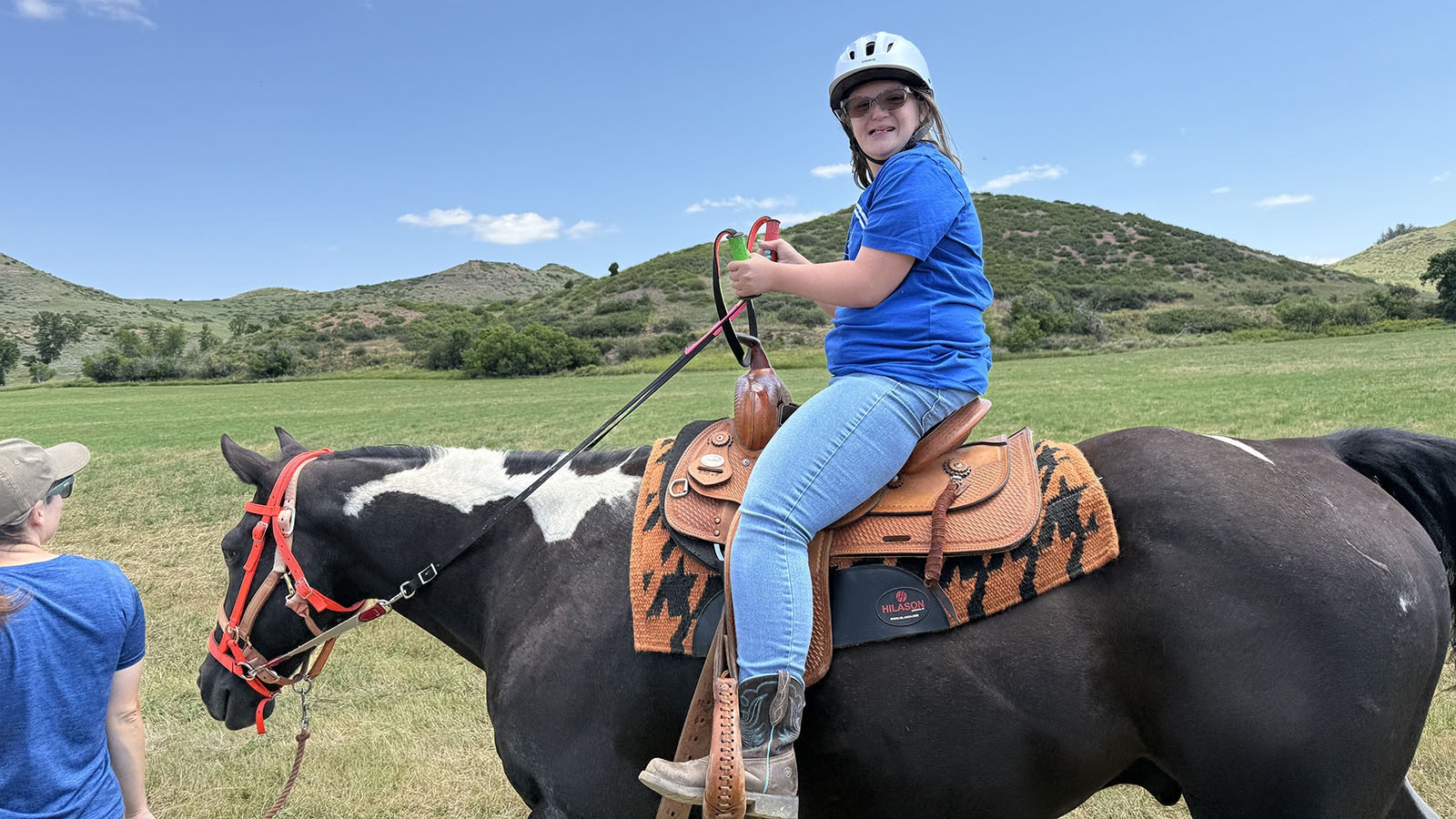 Stevie Martin enjoys adaptive riding, a traditional riding lesson with therapeutic goals, at CHAPS Equine Services in Sheridan.