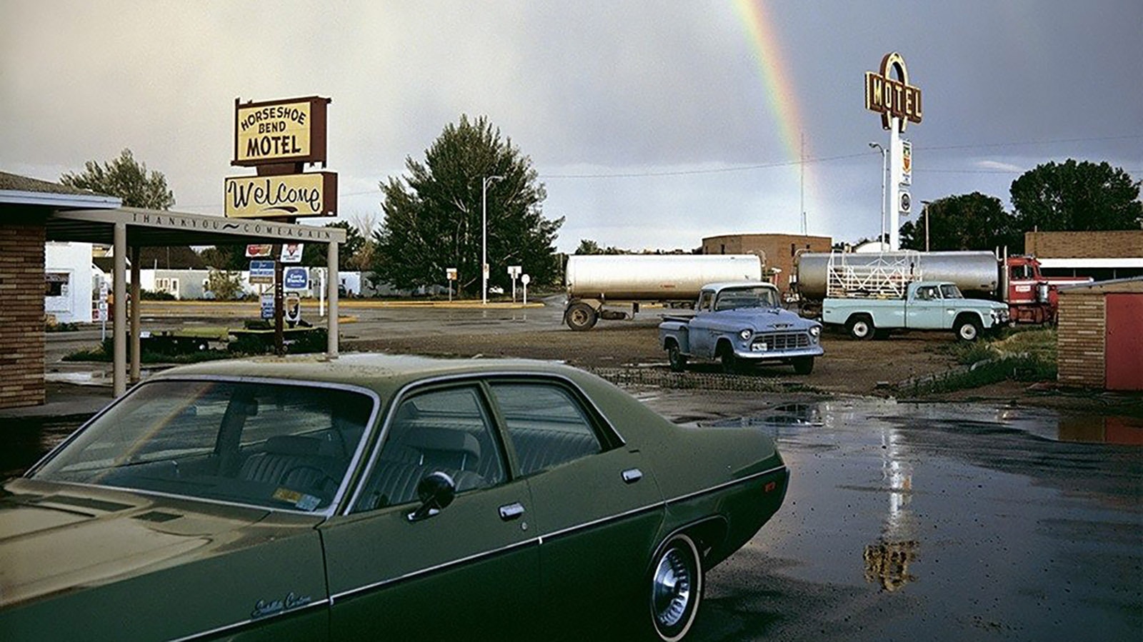 Stephen Shore's iconic 1973 photo of the Horseshoe Bend Motel, including its unique sign, hung in the Metropolitan Museum of Art in New York and is featured in his book, "Uncommon Places."