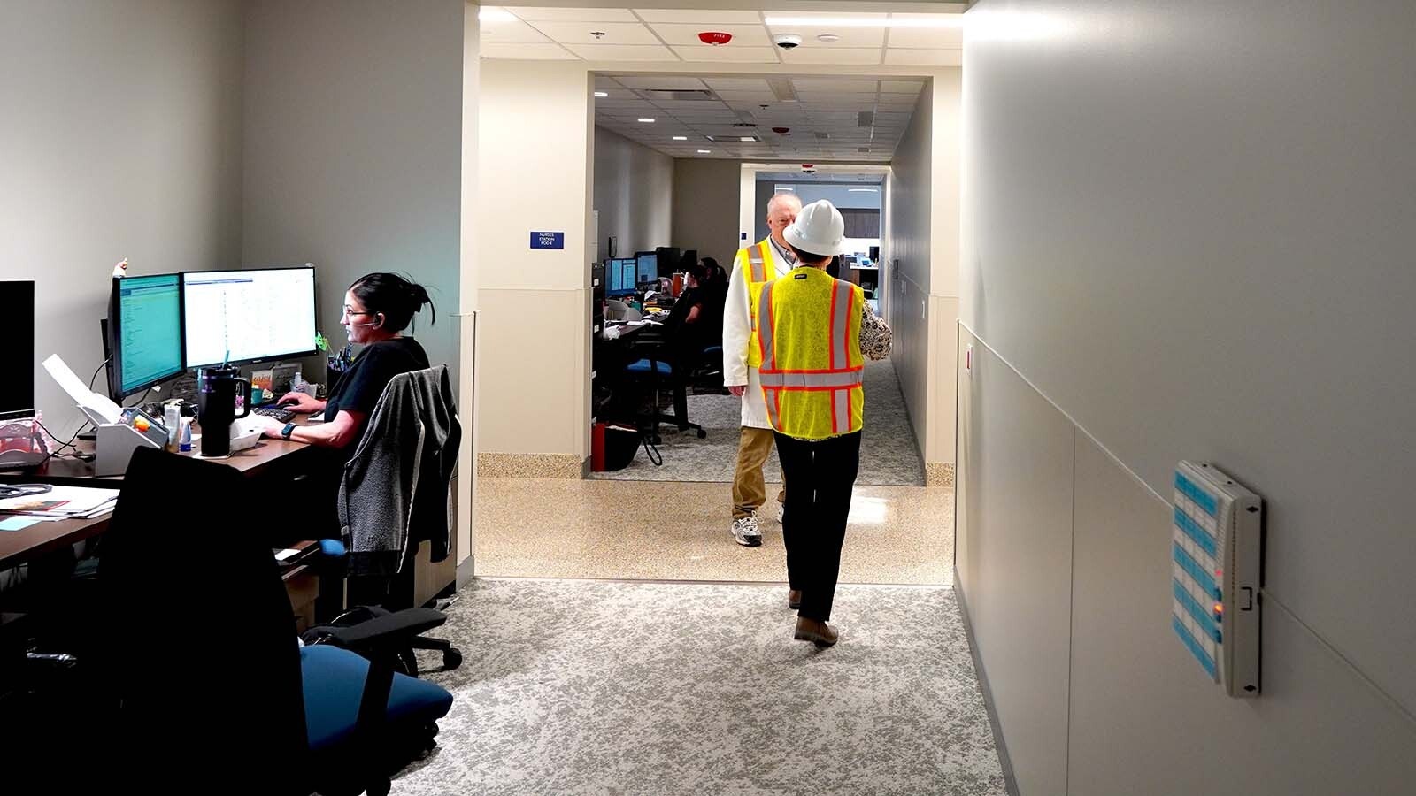 The I-25 corridor is where the nurses hang out at Hoskinson Health & Wellness Clinic in Gillette. The corridor has been designed so that personnel can make it to any room in the clinic within 15 seconds if need be, according to Mark and Patty Hoskinson, whose son Charles Hopkinson is funding construction of the medical facility, with the aim of making it the Mayo Clinic of the West.
