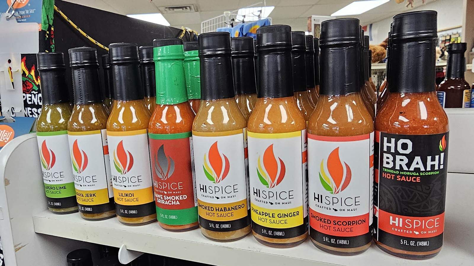 These hot sauces from Hawaii are among the more than 2,000 brands carried by Discover Thermopolis.