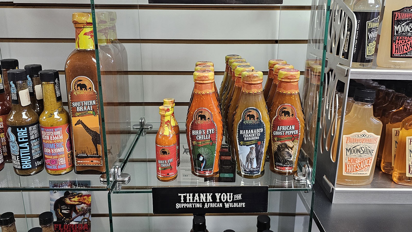 A full set of South African hot sauces are among hot sauces from around the globe on inventory at Discover Thermopolis in Thermopolis, Wyoming.