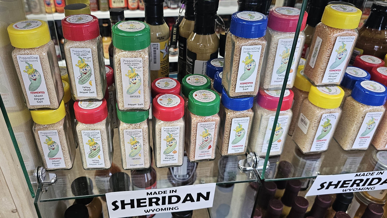 A set of hot spice mixes made in Sheridan is among the store's hot food products made in Wyoming.
