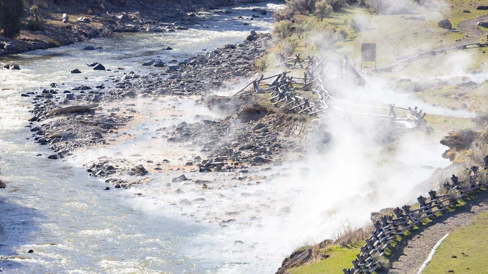 The popular Boiling River hot springs soaking spot was washed away by the 2022 floods, but it used to be a magnet for those in search of a natural soaking experience not far from Mammoth Hot Springs.