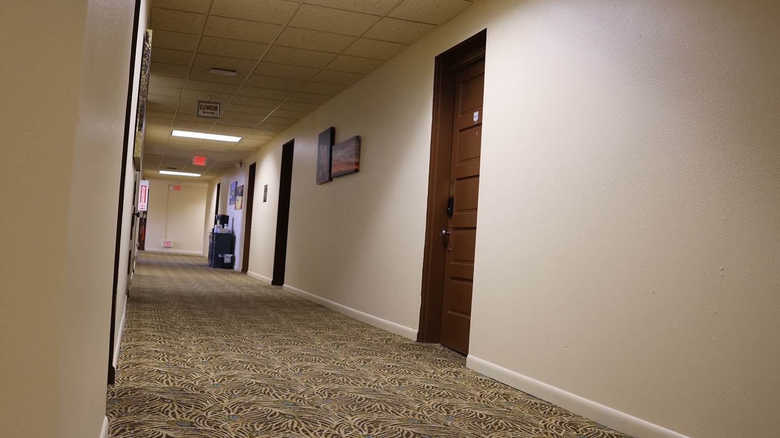 The second-floor corridor in the Hotel LaBonte today. In 1924, there was a shootout between the Converse County sheriff and a murderer in the floor’s hall.