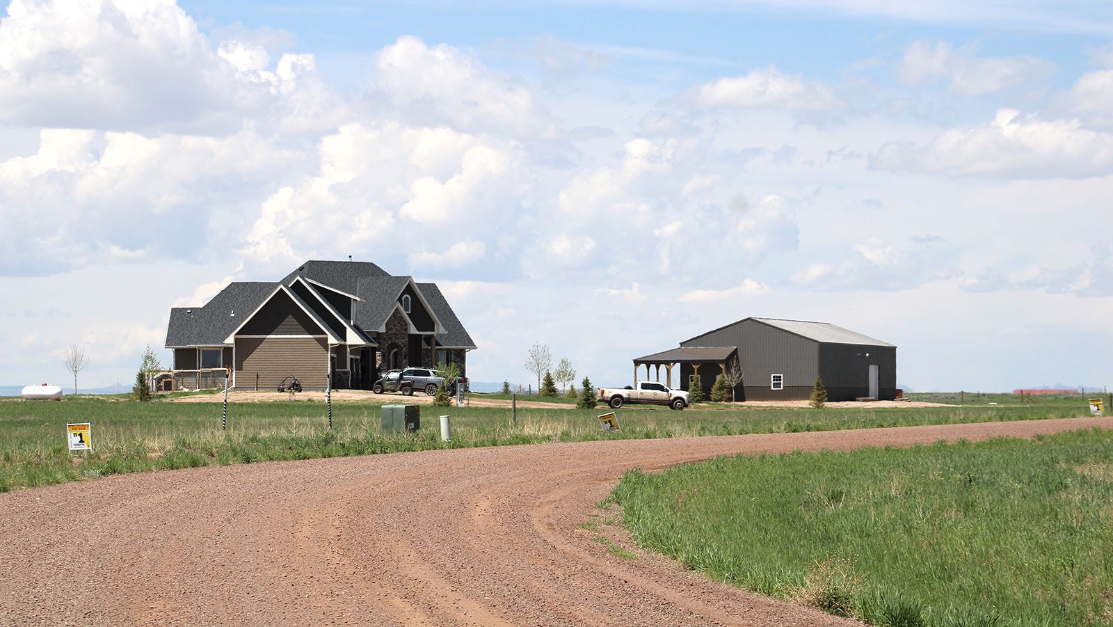 This house in a rural subdivision about 14 miles north of Cheyenne was hit by lightning Wednesday evening.