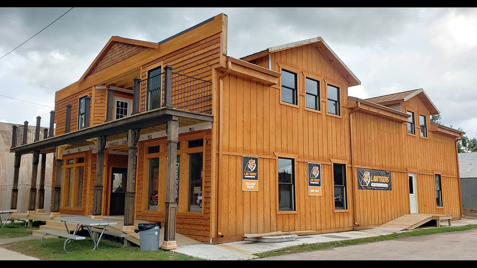 The building going up on Main Street in Hulett is the first new construction there in 40 years. It's being built with an old time look to fit in with other businesses on Main Street.