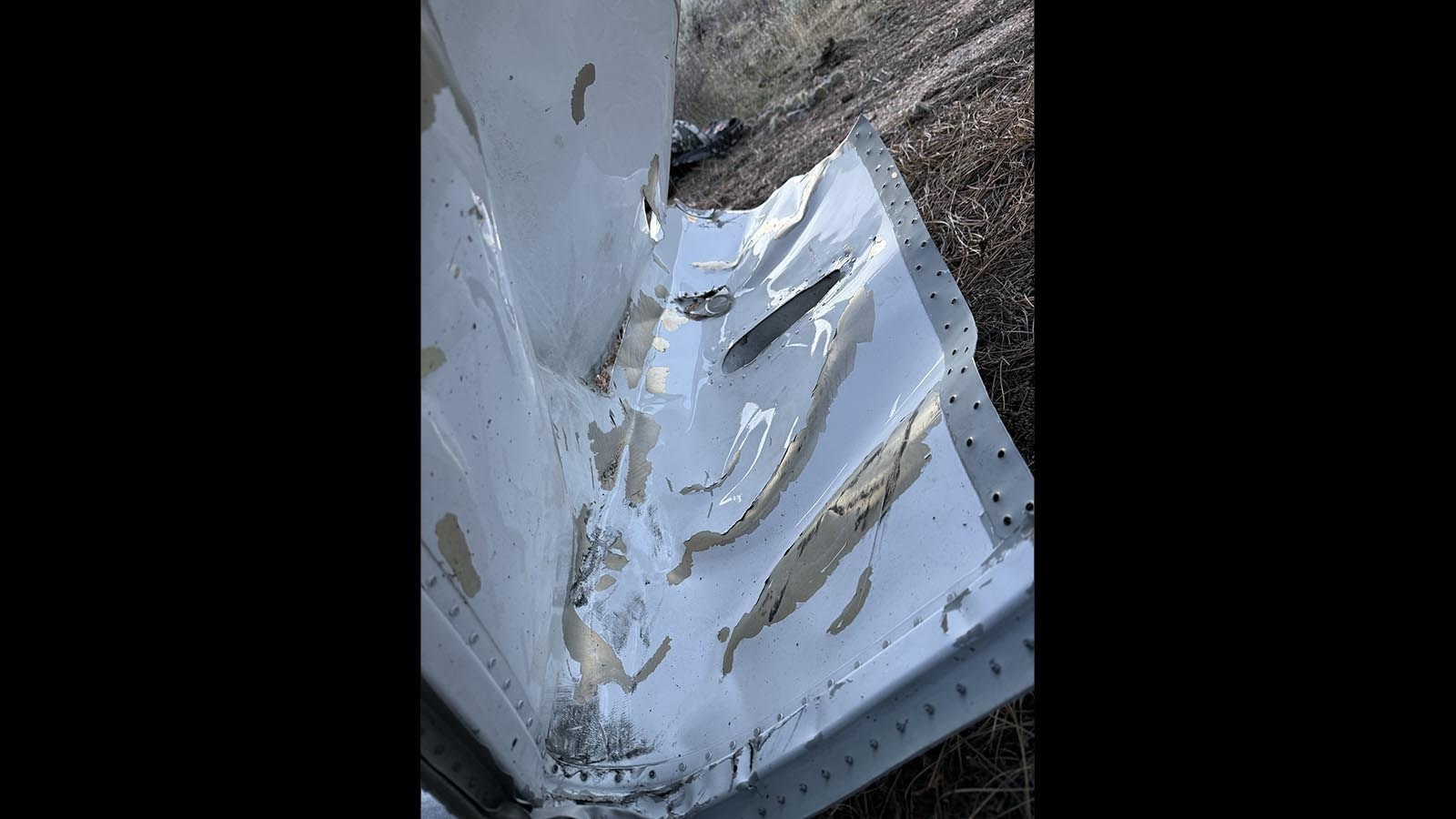 Elk Hunter Chris Holden found these aircraft parts Wednesday afternoon near Laramie Peak in Converse County. It’s thought that they might have blown off a plane in mid-flight.