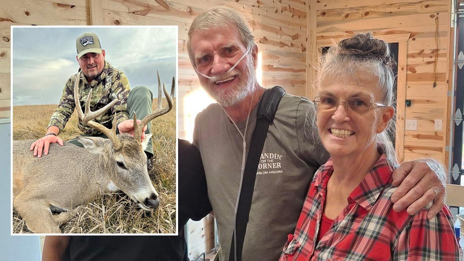 A growing program pairs generous hunters who donate their kills to veterans no longer able to hunt for themselves. Hunters like Biran Monahan, inset, say it's gratifying to show appreciation for veterans like Joe Rose, pictured, who's no longer physically able to hunt big game.