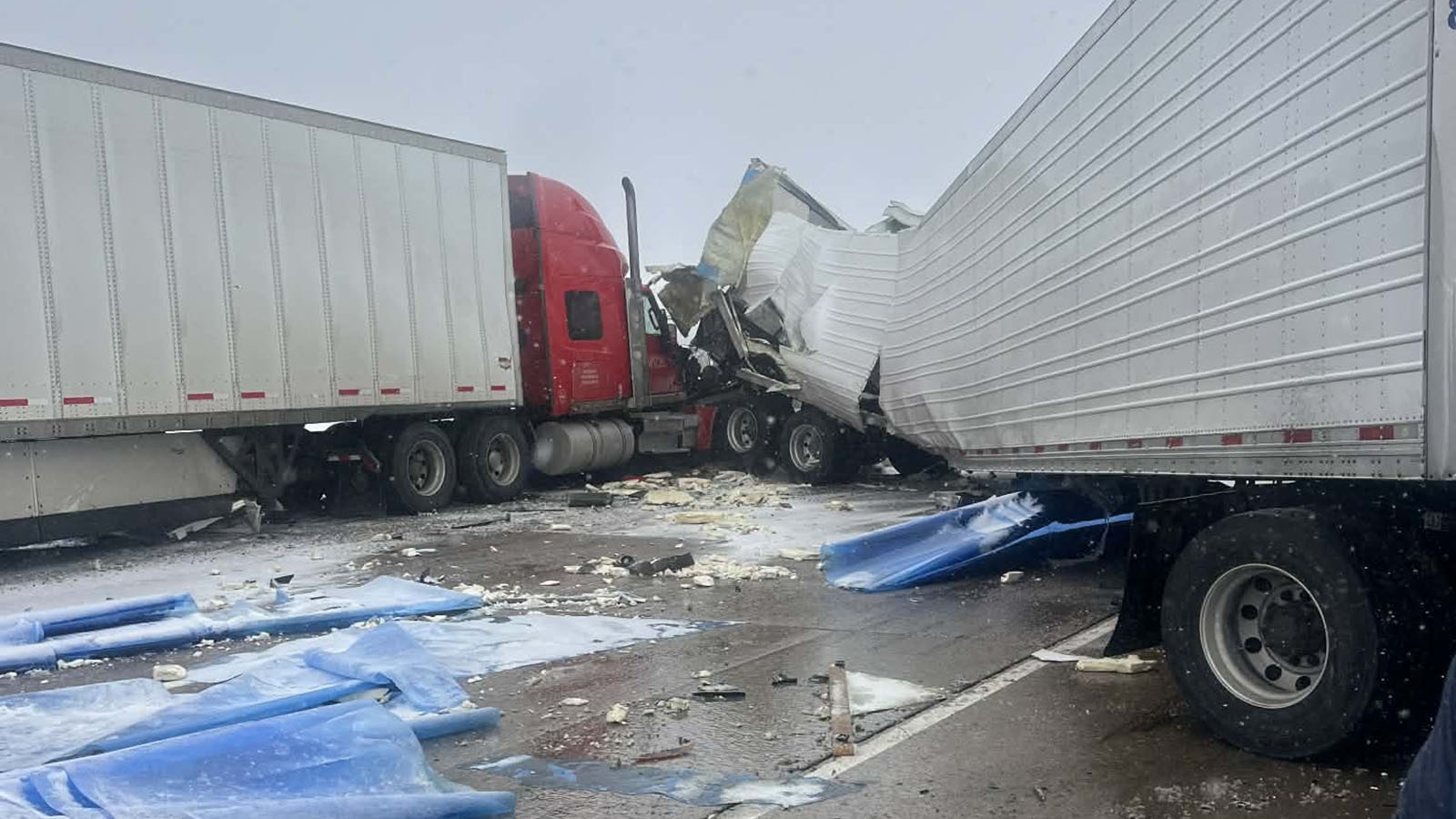 Winter weather created nasty driving conditions that contributed to a pair of multi-vehicle crashes Wednesday that closed a 21-mile stretch of west I-80. “It was just a whiteout,” motorist Amber Gossard, who was caught in the middle of the pileups, told Cowboy State Daily.