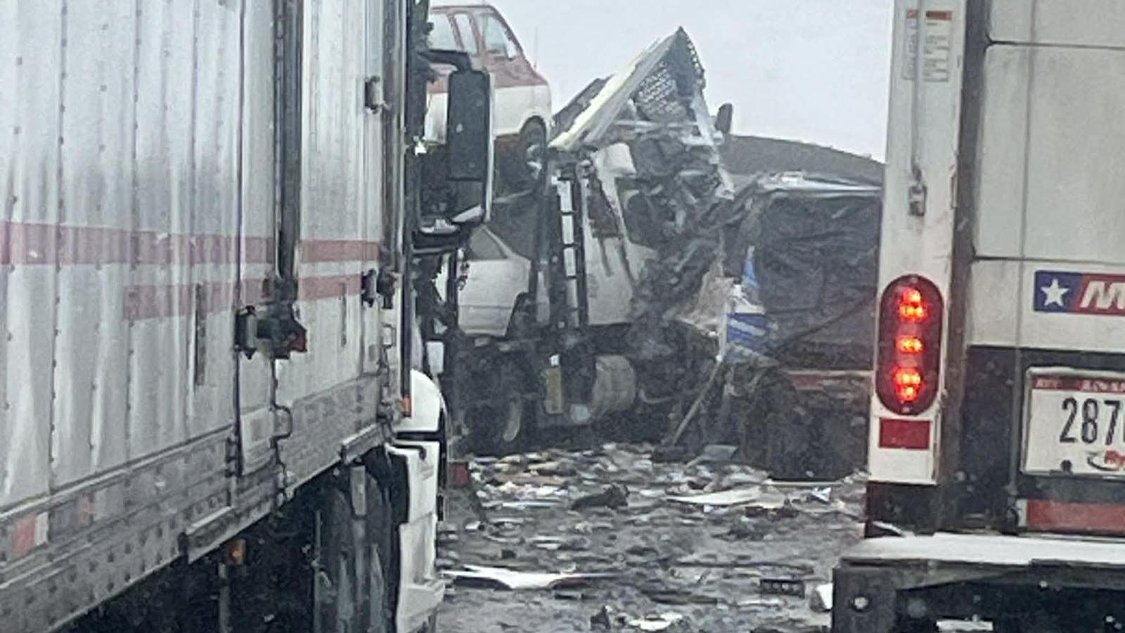 Winter weather created nasty driving conditions that contributed to a pair of multi-vehicle crashes Wednesday that closed a 21-mile stretch of west I-80. “It was just a whiteout,” motorist Amber Gossard, who was caught in the middle of the pileups, told Cowboy State Daily.