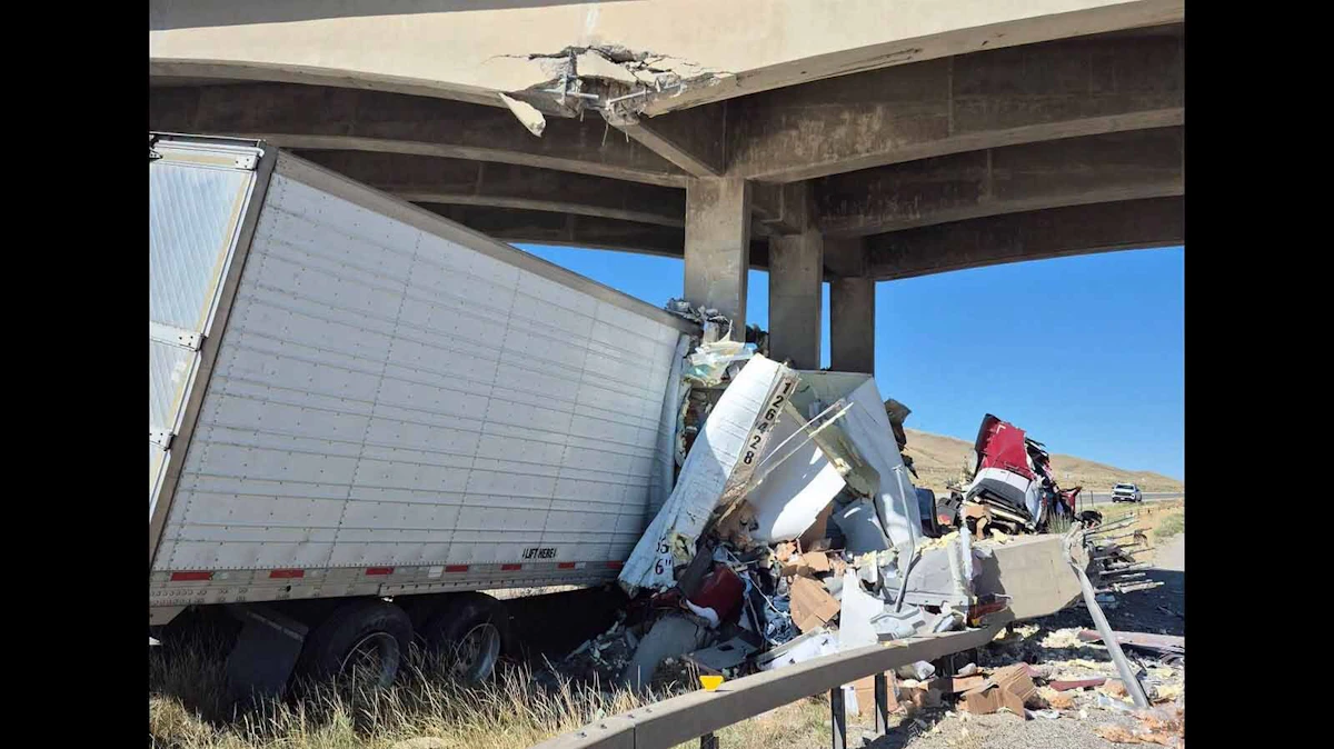 Semi-Truck Causes Plows Into Bridge Over I-80 In Rawlins, Causes Extensive Damage